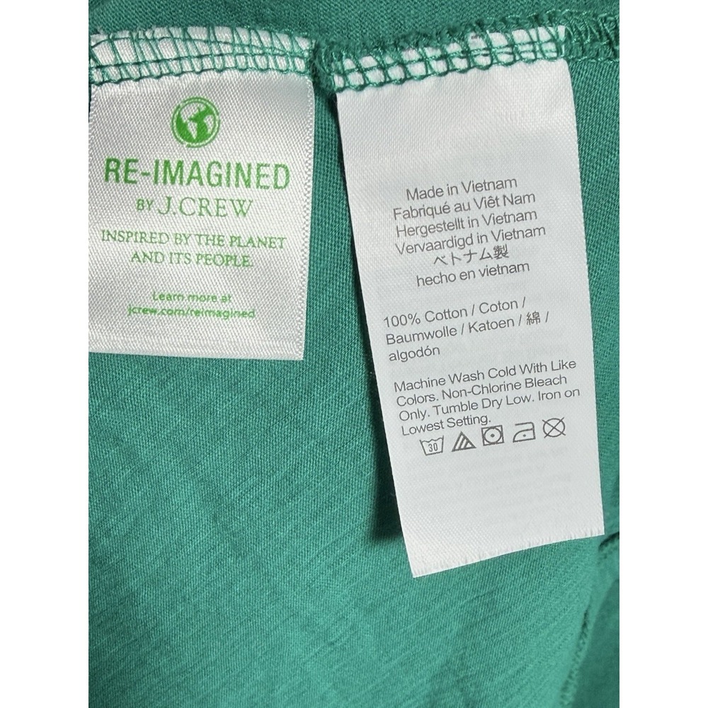 J Crew Maxi Dress XXL‎ Green Sleeveless Hi Low Flowy Casual Coastal Summer Boho - Picture 8 of 8